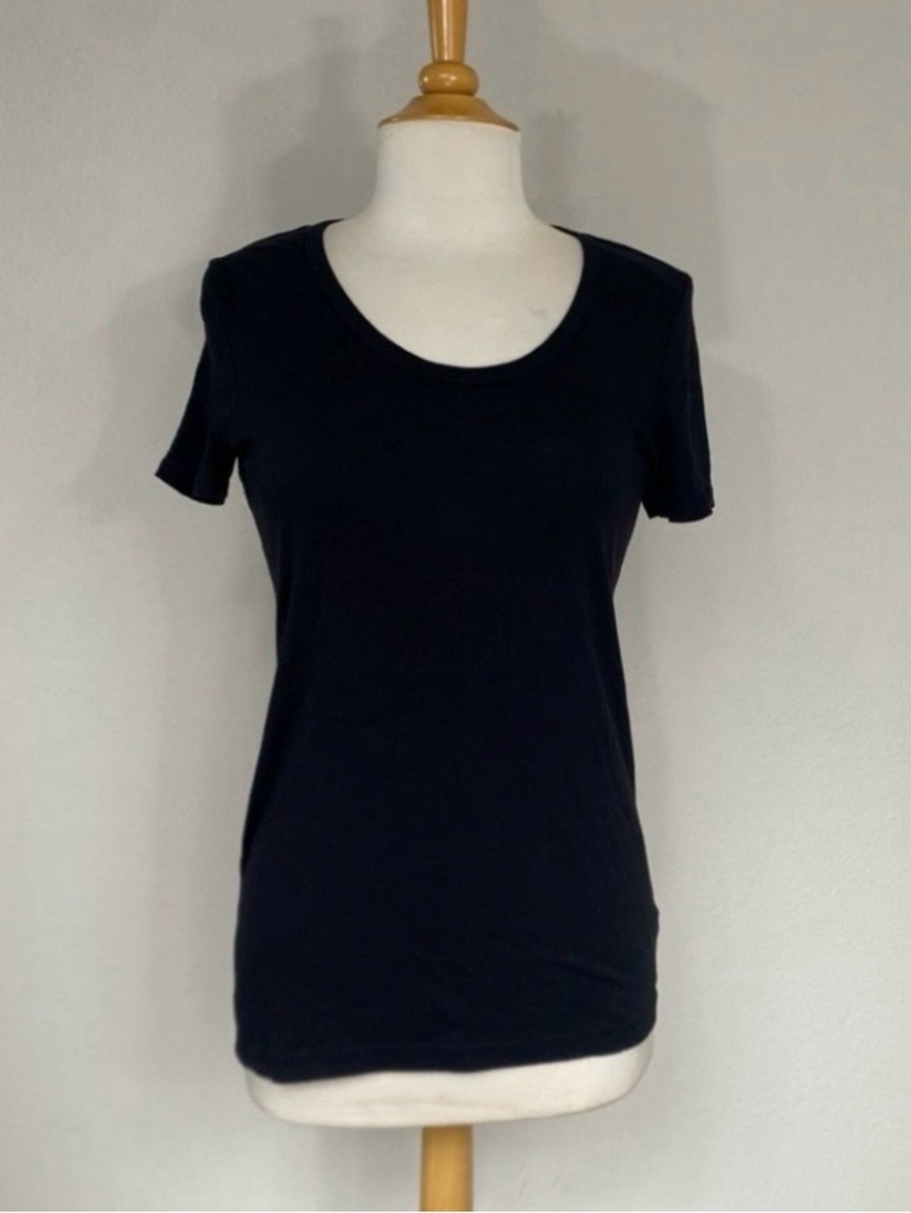 Splendid Womens Black Modal Scoop Neck Stretch T-Shirt Size XL Casual Minimalist